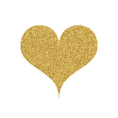 Vector illustration of a heart of gold