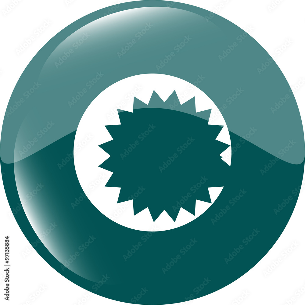 Aufkleber abstract sign on web icon, web button isolated on white vector illustration