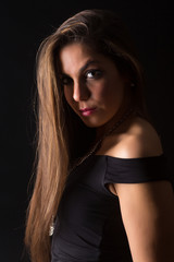 Naklejka premium Woman posing in studio