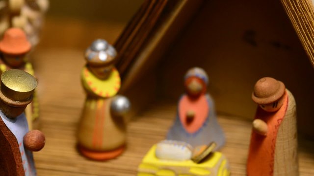 Krippe, Weihnachtskrippe mit Figuren