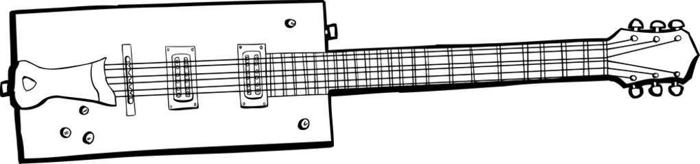 Single Rectangular Electric Guitar