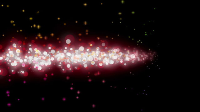 fantastic video animation with light particles and stars in motion - loop HD 1080p