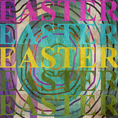 Obraz premium easter design with wood grain texture