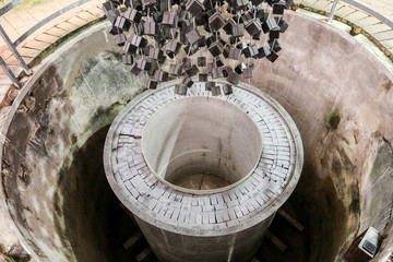 Uranium rods at a nuclear reactor.