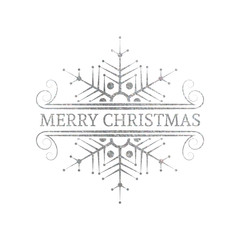 Decorative silver Christmas design element.