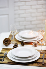 Beautiful Christmas table setting