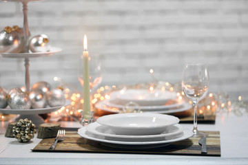 Beautiful Christmas table setting