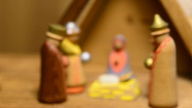 Krippe, Weihnachtskrippe mit Figuren