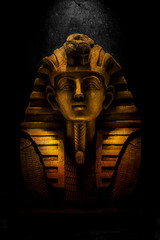 gold pharaoh tutankhamen mask