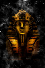 gold pharaoh tutankhamen mask - obrazy, fototapety, plakaty