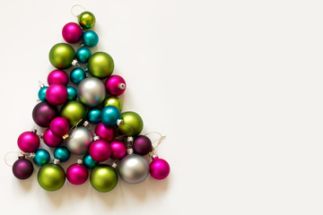 Blue, green, silver and pink Christmas Bulbs Christmas  decoration 
