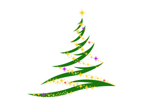 Symbol of the Christmas tree on a white background