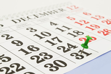 Calendar for December

