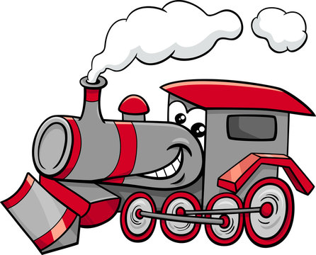 recommend clip art: steam engine cartoon character