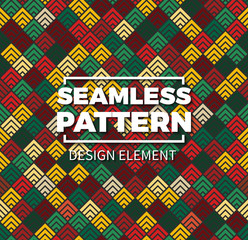 Fototapeta premium Seamless geometric pattern in retro design