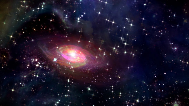 small galaxy in the space