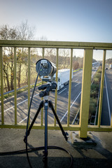 Verkehrssicherheit - Videokamera zur Abstandsmessung , Autobahn