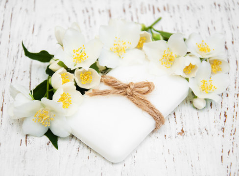 jasmin flowers and soap