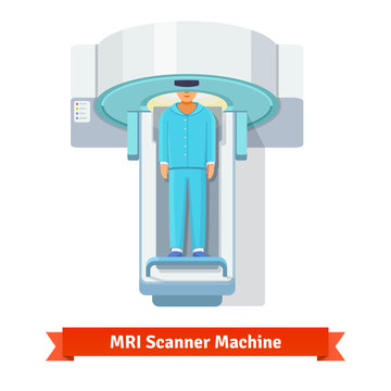 MRI, magnetic resonance imaging scanning patient