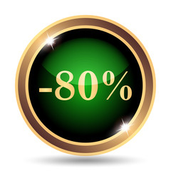 80 percent discount icon