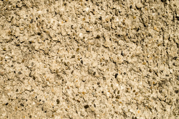 Yellow decorative relief plaster on wall