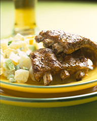 BBQ Ribs with Potato Salad