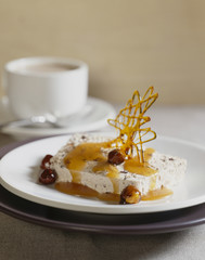 Ice Cream Loaf with Hazelnut (Filbert) nuts and sugar