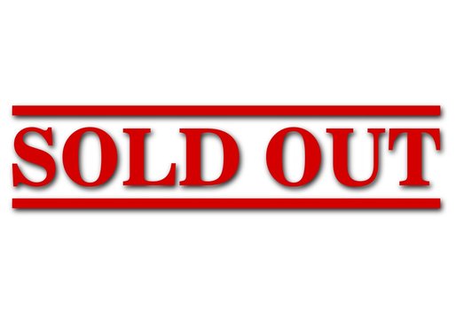 Sold out sign, icon