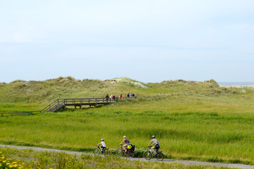 Fahrradfahrer in St. Peter-Ording - Nordsee