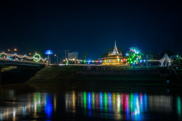 Fototapeta na wymiar Wat Nangphaya near the river,Pisanuloke,Thailand.