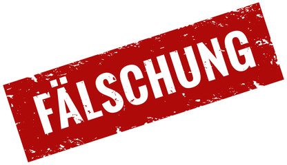 F&auml;lschung Stempel rot