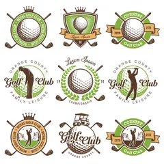 Foto auf Acrylglas Set of vintage golf emblems © ivan mogilevchik