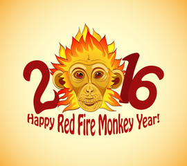 Redhead Fire Monkey as New 2016 Year symbol