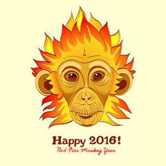 Redhead Fire Monkey as New 2016 Year symbol