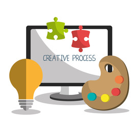 Creative process graphic design them