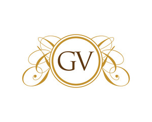 GV Luxury Ornament Initial Logo