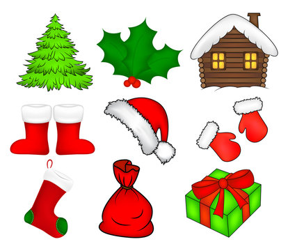 Christmas icon, symbol, design. vector illustration isolated on white background.