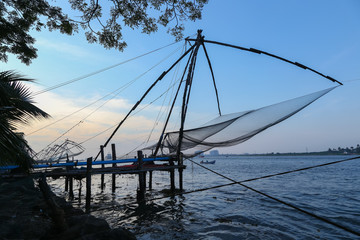 Chiese Fishing Nets at Fort Cochin, Kerala,South India