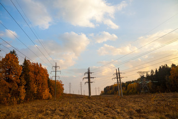 High voltage electricity pylons