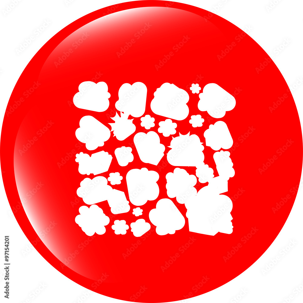 Aufkleber vector abstract symbol on web icon, button isolated on white