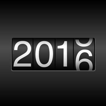 2016 New Year Odometer with Rolling Number