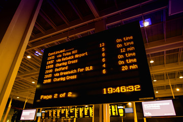 Trains timetable
