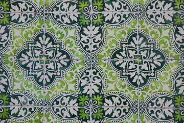 Detail of some typical portuguese tiles