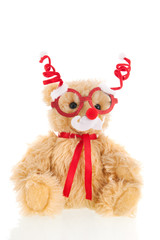 Christmas Bear isolated over white background