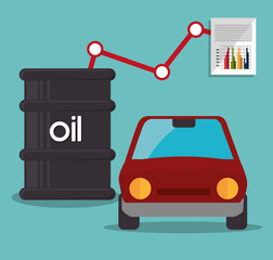Petroleum industry and oil prices graphic 