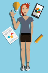 Graphic design work occupation,