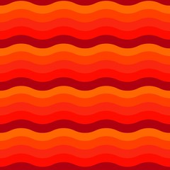 Red Waves Seamless Pattern