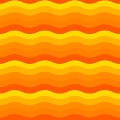 Yellow Waves Seamless Pattern