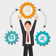 Business people work graphic 