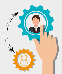 Business people work graphic 